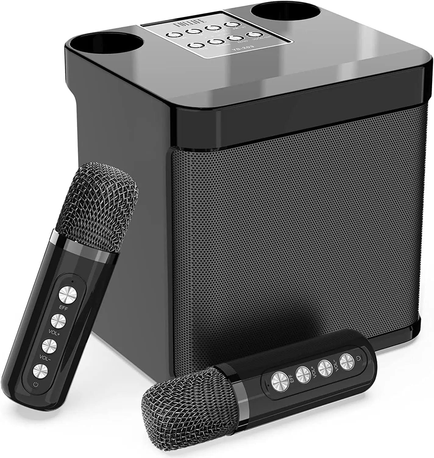 Karaokê Mbox Portátil – Dois Microfones Sem Fio