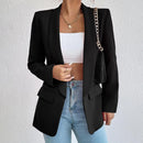 Blazer Feminino Alfaiataria Casual Longo Laís