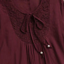 Blusa Feminina Manga 3/4 Renda Ághata