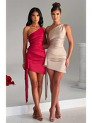 Vestido Curto de Cetim Avery