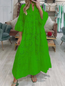 Vestido Longo Verão Com Mangas Lezi