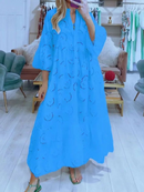 Vestido Longo Verão Com Mangas Lezi