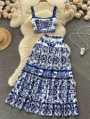 Conjunto de Cropped e Saia Grécia - OÁSIS