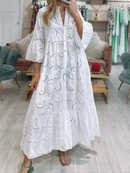 Vestido Longo Verão Com Mangas Lezi