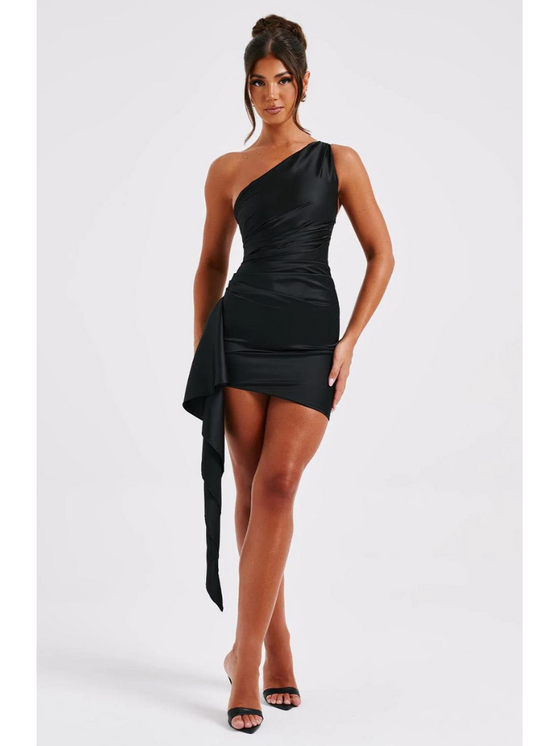Vestido Curto de Cetim Avery