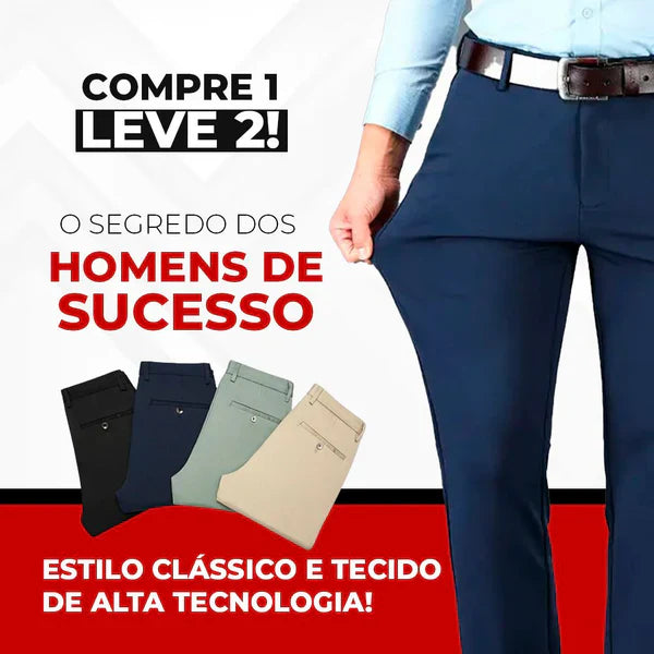 COMPRE 1 E LEVE 2 |  Calça Social Clássica Alfaiataria Gentleman 2025 | Cinto Social Couro