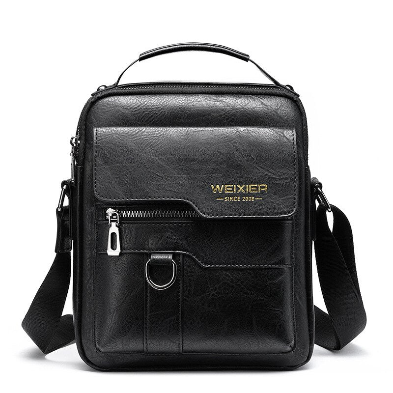 Bolsa De Couro Masculina Crossbody - Estilo Versátil