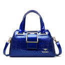 Bolsa De Couro Feminina Crossbody Padrão Crocodilo - Croco Clutch