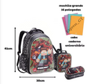 Kit Mochila Escolar e Estojo Minecraft