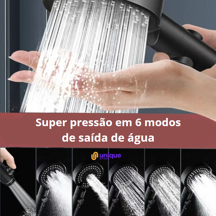 Ducha Higiênica de Alta Pressão 6 em 1