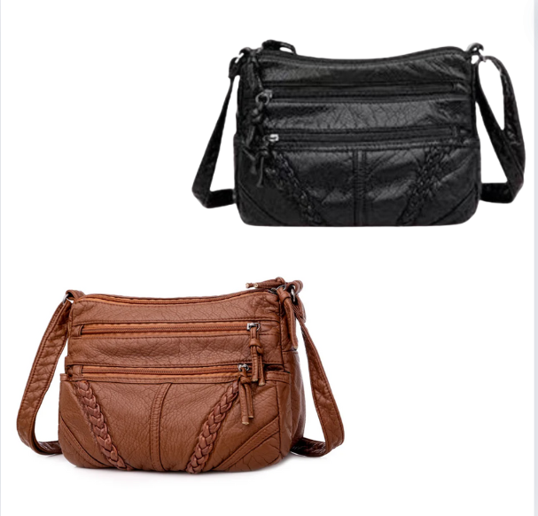 Bolsa Feminina Transversal de Couro  - Elite Chic - Compre 1 Leve 2