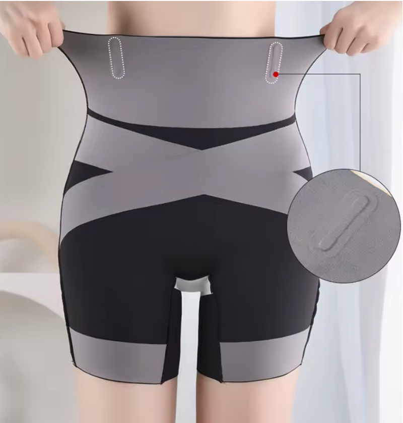 Compre 1 Leve 2 - Short Cinta Modeladora Cintura Alta Com Barbatanas