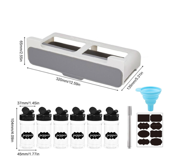 Porta Temperos e Condimentos com Gaveta para Armário | Organize sua Cozinha com Estilo