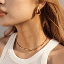 Brinco Hailey — Aço Inoxidável Dourado e Prata