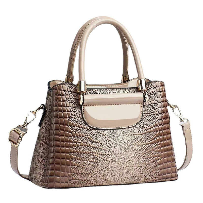 Bolsa Feminina em Couro Legítimo Texturizada Crocodilo - Classica Lux