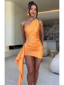 Vestido Curto de Cetim Avery