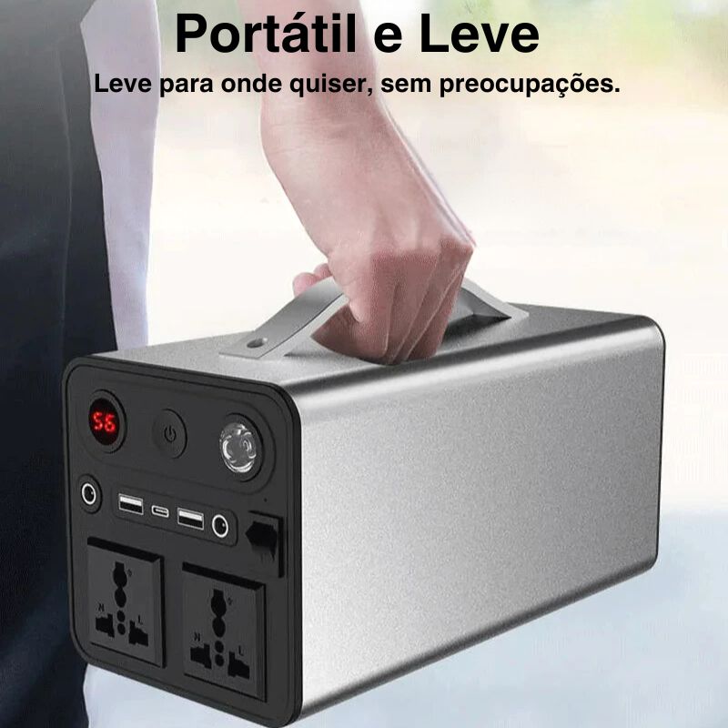 Gerador de Energia Portátil e Silencioso - 300W