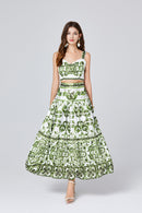 Conjunto de Cropped e Saia Grécia - OÁSIS