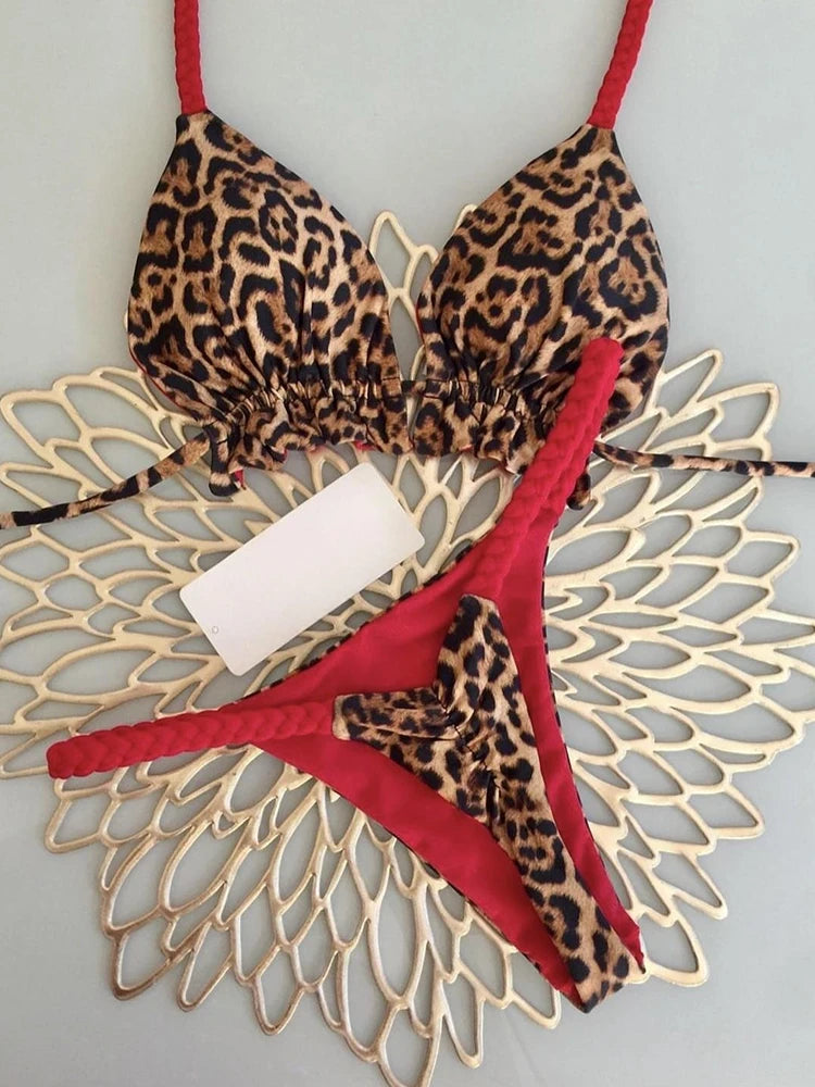 Biquíni Fio Dental Asa Delta - Leopard