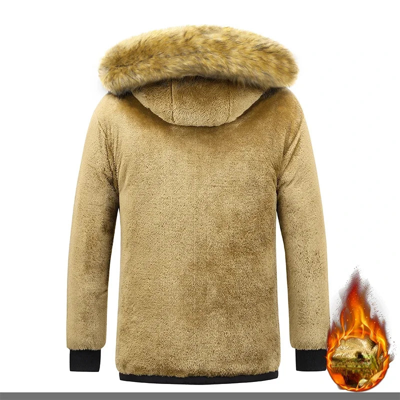 Jaqueta Parka Masculina com Capuz Removível