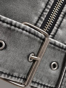 Jaqueta de Couro Feminina - Biker Retro