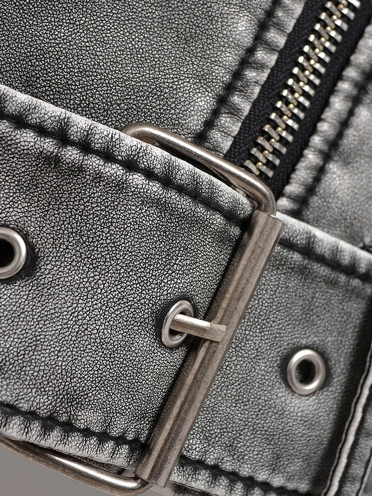 Jaqueta de Couro Feminina - Biker Retro