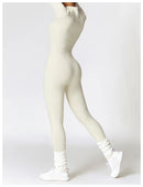 Macacão Longo de Manga Longa Com Zíper Waffle Trainer