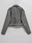 Jaqueta de Couro Feminina - Biker Retro