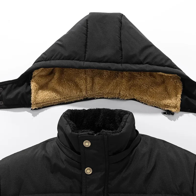 Jaqueta Parka Masculina com Capuz Removível