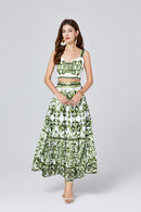 Conjunto de Cropped e Saia Grécia - OÁSIS