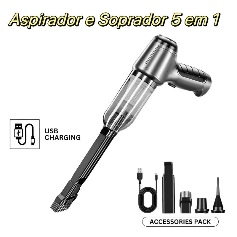 Aspirador de Pó Portátil CleanMax + 5 BRINDES EXCLUSIVOS + FRETE GRÁTIS ATÉ 23:59