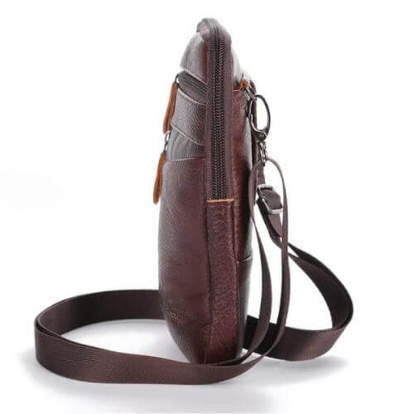Bolsa Transversal Artesanal Couro Legítimo