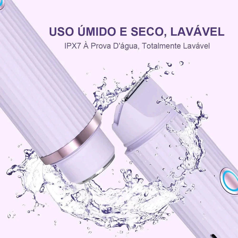 Depilador Elétrico Recarregável com Navalha Dupla