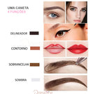 Beauty Color Pen — Caneta Multifuncional 4 em 1 + Brinde Refil