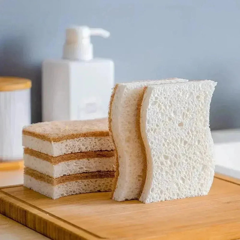 Kit 18 Esponjas de Cozinha Biodegradáveis Premium (duram até 18 meses)