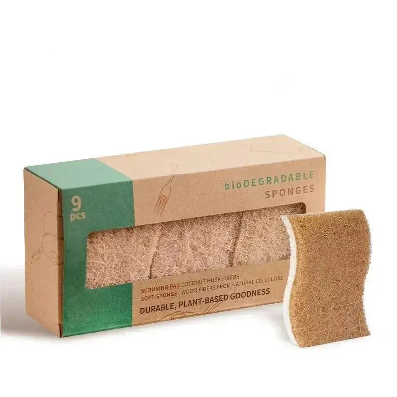 Kit 18 Esponjas de Cozinha Biodegradáveis Premium (duram até 18 meses)