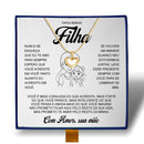 Para Minha Filha - Colar Coração Pérola Banhado a Ouro 18k