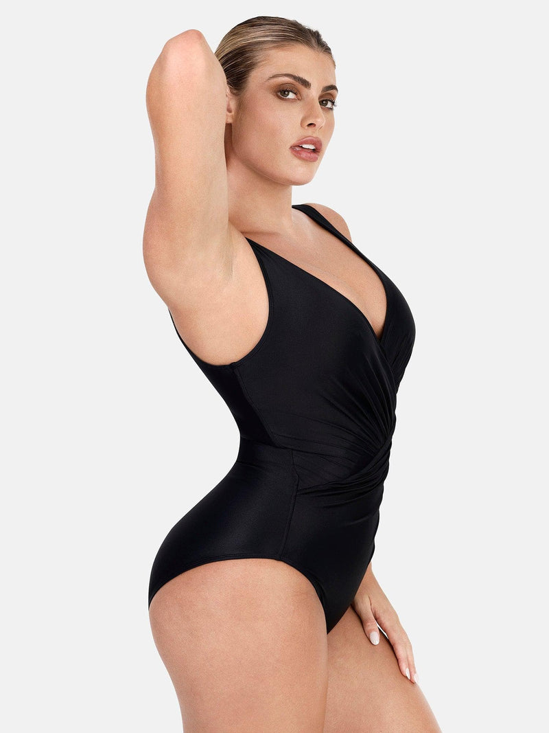 Maiô Modelador Juliana Com Decote em V Profundo