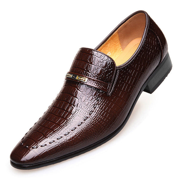 Sapato Social Masculino Mocassim de Couro - Aligator Style