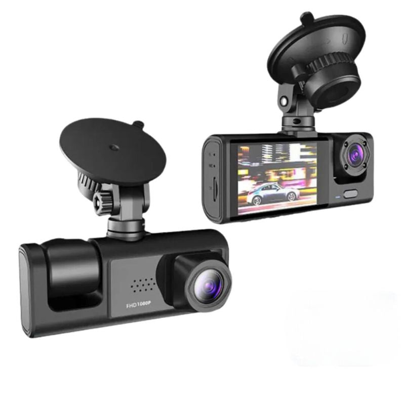 Câmera Veicular com Visão Noturna IR, Gravação em Loop e Tela IPS de 2" 1080P