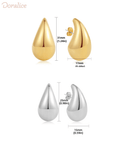 Brinco Hailey — Aço Inoxidável Dourado e Prata