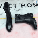 Bota Feminina de  Couro de Cano Médio - Estilo Glacial