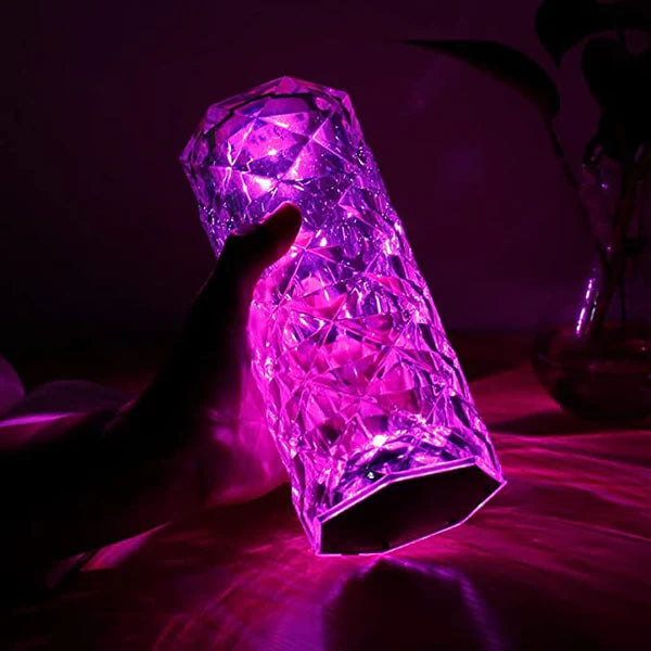 LUMINÁRIA LED DIAMOND CRISTAL, 16 CORES, TOUCH, USB - Unique Store