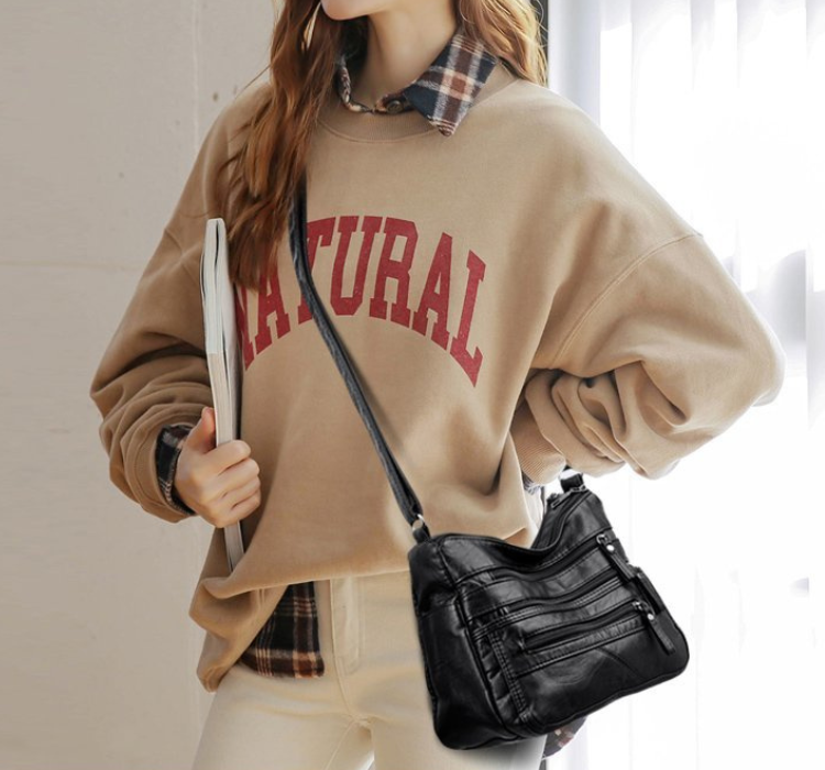 Bolsa Feminina de Couro Transversal - Letícia