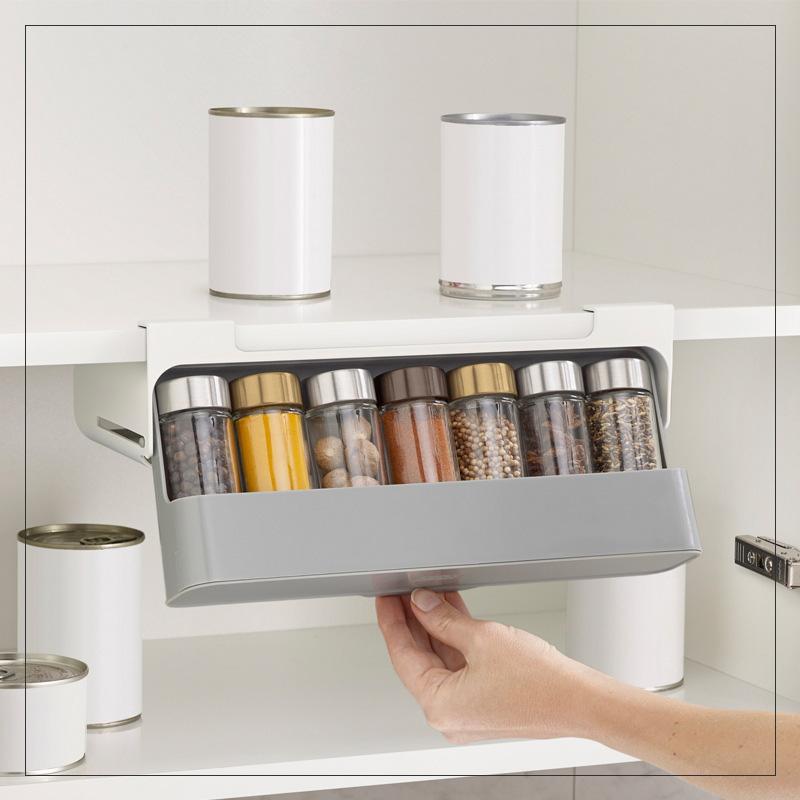 Porta Temperos e Condimentos com Gaveta para Armário | Organize sua Cozinha com Estilo