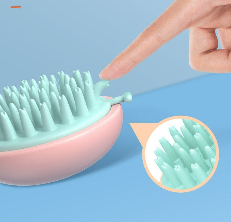 ESCOVA DE SILICONE PARA LAVAR E TRATAR O COURO CABELUDO