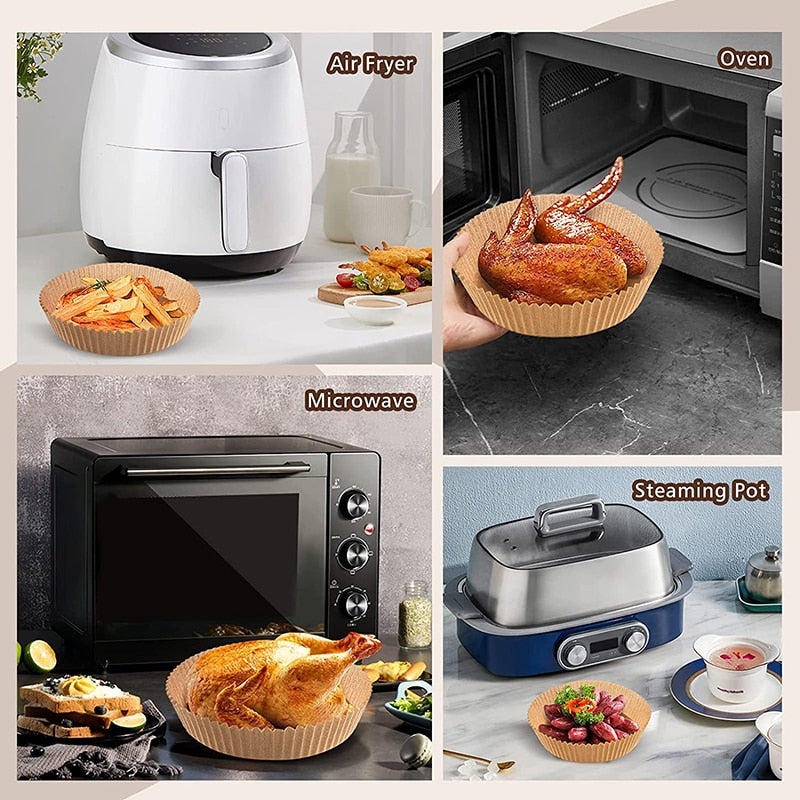 Kit 100 Unidades Forma Antiaderente para AirFryer