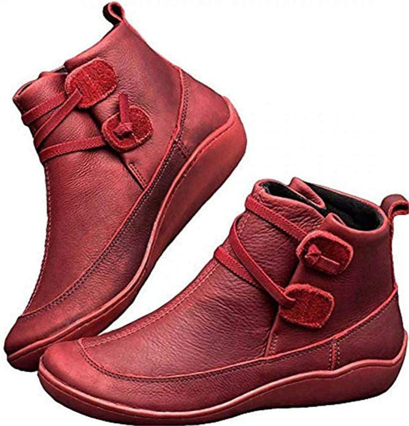 Bota Feminina Confortável de Couro Cano Curto - Comfort