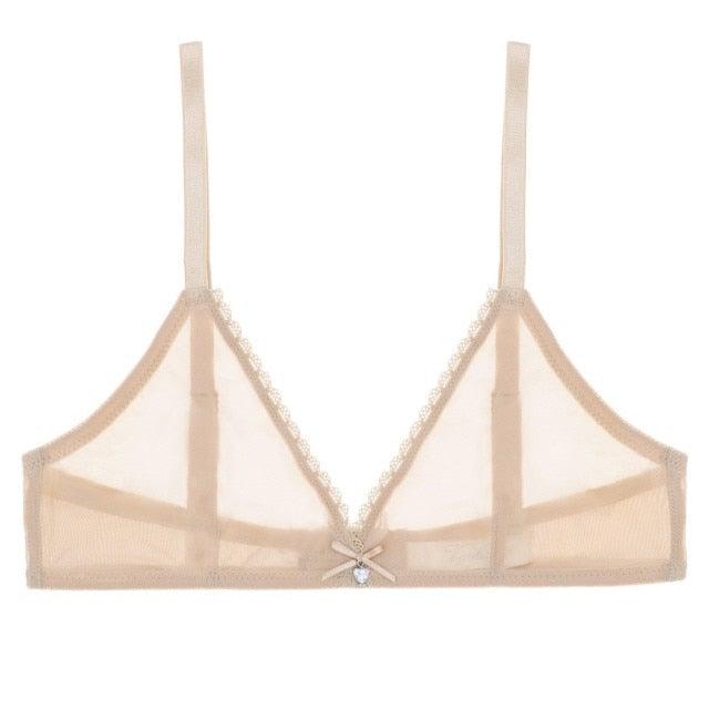 Sutiã Lingerie  Tendência - de Malha Transparente